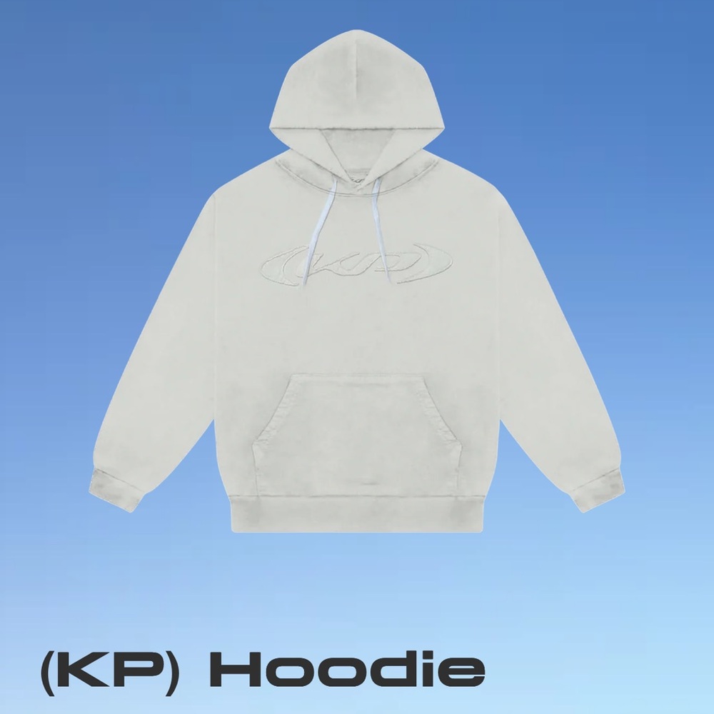 Katy Perry Cream Hoodie with Embroidered Logo